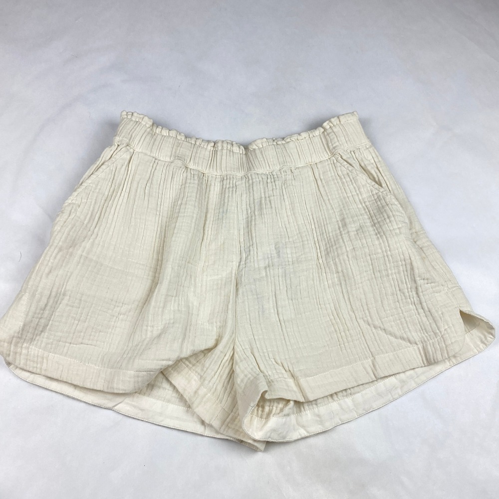 NWT Market & Spruce Shorts Women's Size M Cotton Gauze Off White